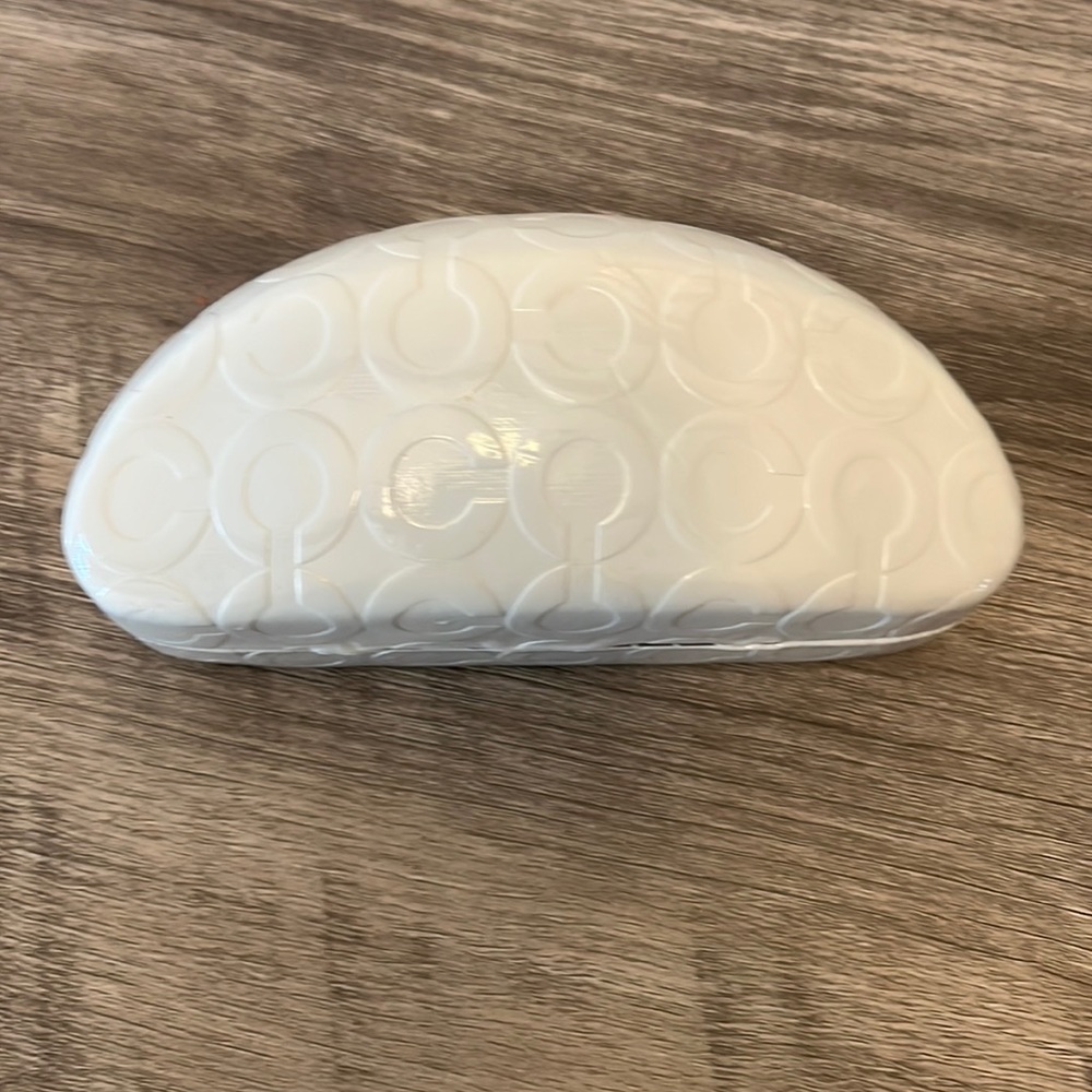 Coach White hard Sunglasses case